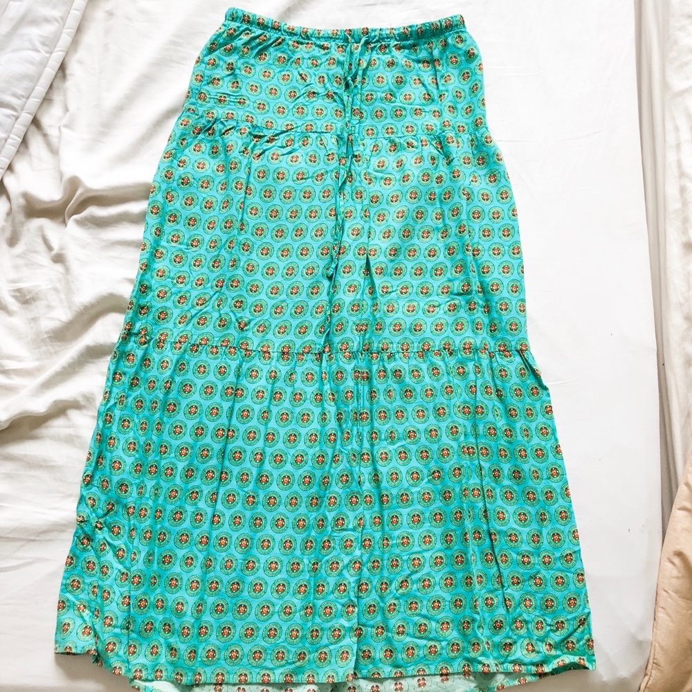 Missimo green/turquoise Maxi Skirt size Medium